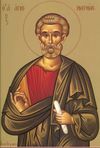 Orthodox icon of apostle-matthias