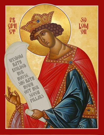 Orthodox icon of Holy Prophet and King Solomon