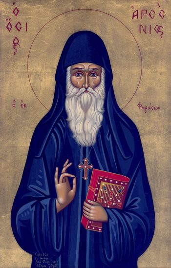 Orthodox icon of Saint Arsenios of Cappadocia