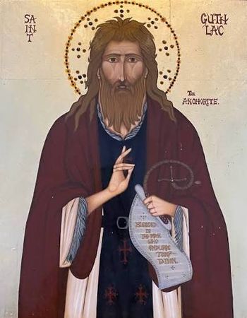 Orthodox icon of Saint Guthlac of Crowland