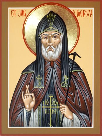 Orthodox icon of Venerable Job, Abbot and Wonderworker of Pochayiv