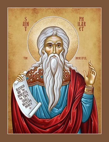 Orthodox icon of Saint Philaret the Merciful