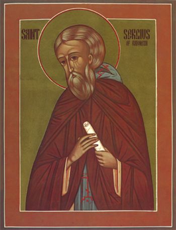 Orthodox icon of Saint Sergius of Radonezh