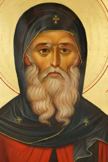Orthodox icon of Saint Anthony The Great
